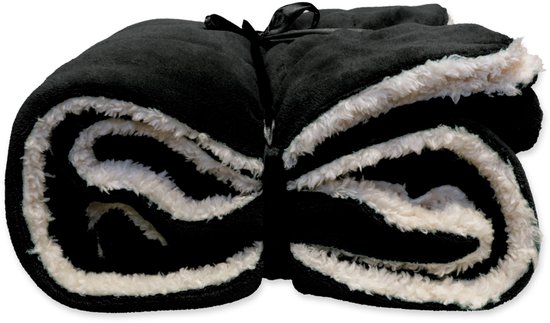 Unique Living Lars - Fleece Plaid - 150x200 cm - Zwart