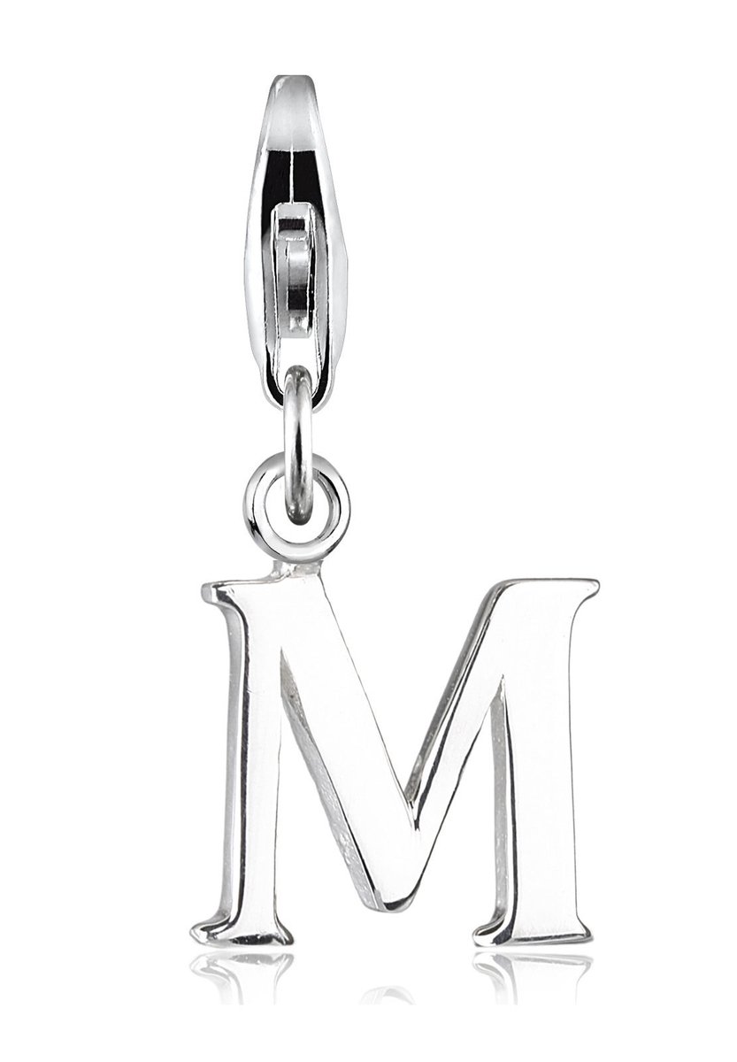 Elli - Bedel - Dames Letter M Initiaal in 925 Sterling Zilver - Dames