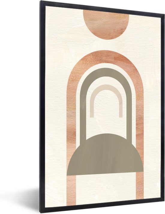 Cadre photo avec affiche - Décoration de chambre esthétique - Arc-en-ciel - Abstrait - Design - Décoration murale - Décoration de chambre adolescents - Vintage - Cadre pour affiche - 60x90 cm