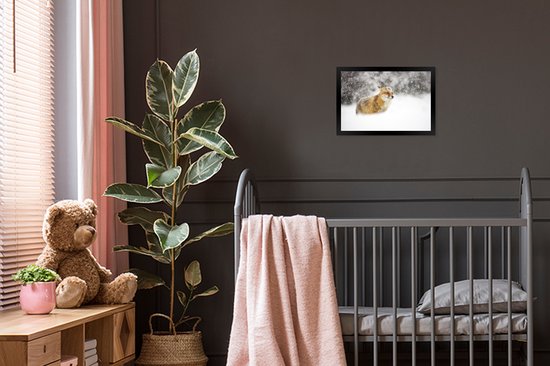 Affiche avec cadre Renard - Neige - Storm - 30x20 cm