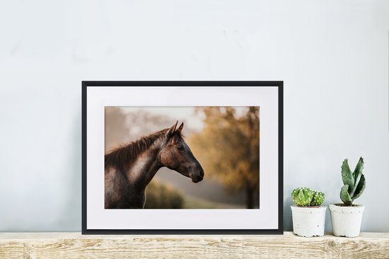 Brun Grijs Quarter horse Le matin 30x20 cm - petit