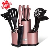 Top Choice - Couteaux de cuisine et ustensiles de cuisine en standard - Goud or - 12 pièces