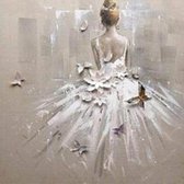 Diamond painting – ballerina – 40x40 cm – vierkante stenen