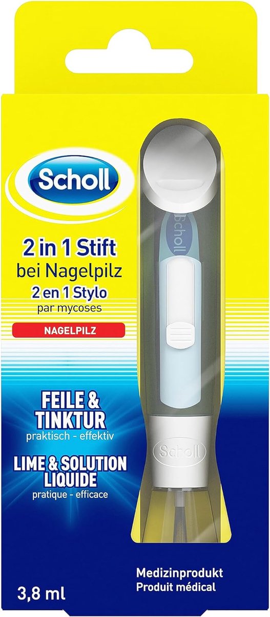 Kalknagel behandelen - Scholl anti-kalknagel 3,8 ml – Scholl -kalknagels verwijderen-Kalknagelbehandeling-Voetverzorging- Is effectief tegen schimmels die kalknagel veroorzakt.