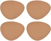 Placemats, Set van 4 Stuks, Kiezel Vorm, Kurk, 38 x 30 CM, Naturel - Mikasa