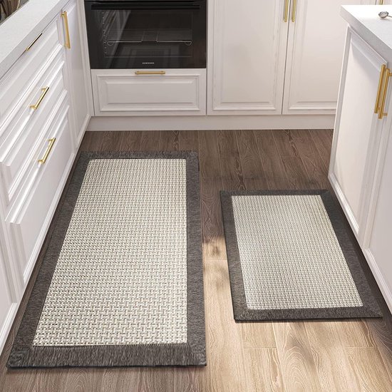 Keukentapijt, Wasbaar, Antislip, Keukenloper, Wasbaar, Katoen En Linnen Loper Keuken Tapijt Loper Hal Tapijt Hal Tapijt Bruin 50 X 80 Cm