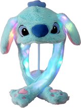 Stitch - Bonnet avec Oreilles Floppy Mobiles - Bonnet bleu de Lilo & Stitch + lumière LED