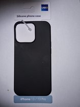 Iphone siliconen case, types 13 en 13 Pro, zwart