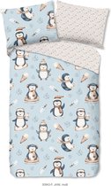 Good Morning Kinderdekbedovertrek "pinguins" - Multi - (140x200/220 cm) - Katoen Flanel