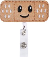 Fako Bijoux® - Porte badge - Porte clés - Roller pin's - Infirmière - Soeur - Plâtre Emoji Smile