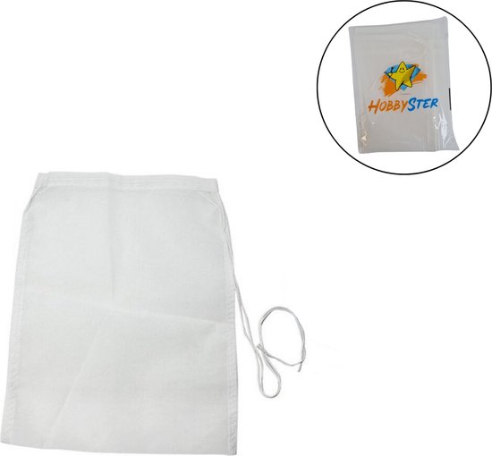 Notenmelkzak, zeefzak, nylon, met standaard, 4 stuks
