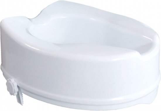 Mobiclinic Titan - Toiletverhoger - 14 cm - Zonder deksel - Max 160 kg - Toiletbril - WC Verhoging - Verstelbaar -Toiletbril - Wit - Toiletzitting