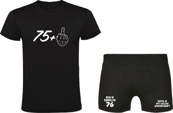 76 jaar Heren T-shirt + Heren Boxershort - verjaardag - feest - 76e verjaardag - grappig