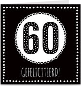 60 JAAR | verjaardagskaart / kaart met envelop | wenskaart voor 60e verjaardag
