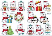 Diamond Painting Sticker set Kerst beren (15 stuks)