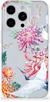GSM Hoesje Geschikt voor iPhone 15 Pro Max Smartphonehoesje Customize Bird Flowers