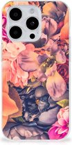 Telefoontas Geschikt voor iPhone 15 Pro Hoesje Super als Moederdag Cadeau Bosje Bloemen