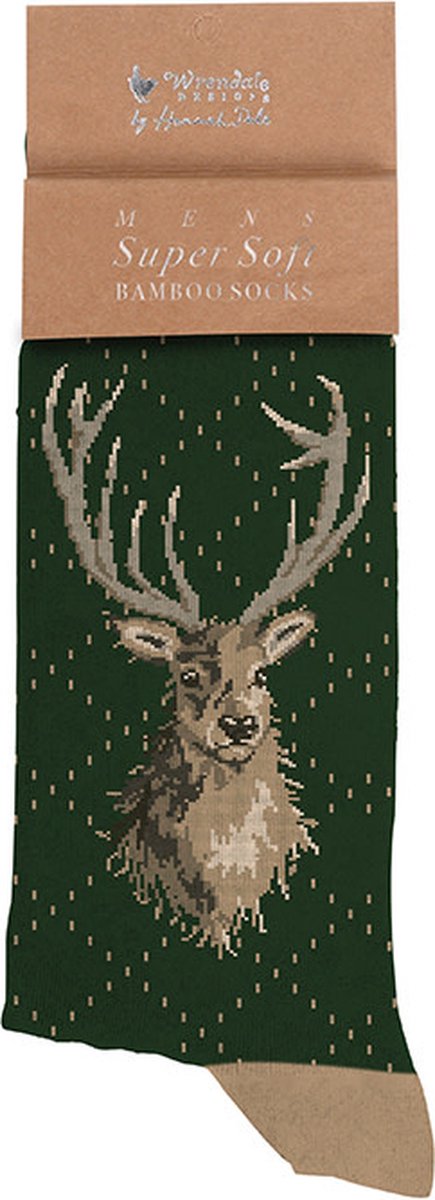 Wrendale Herensokken - Hert - 'Portrait of a Stag' stag men's socks