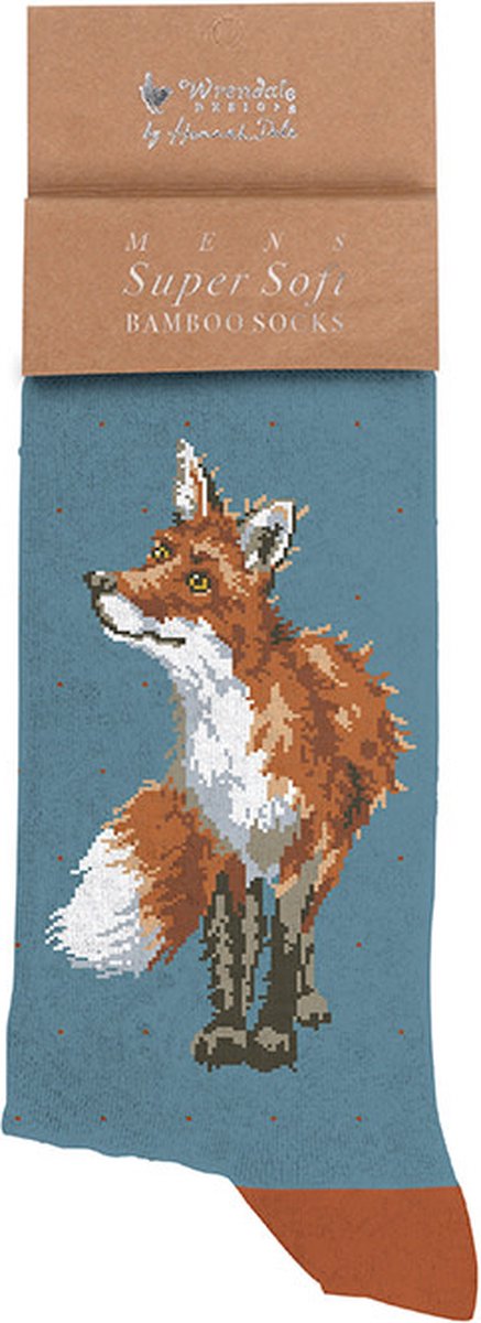 Wrendale Herensokken - Vos - 'Bright Eyed and Bushy Tailed' Fox Men's Socks