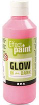 Glow-in-the-dark verf - Fluorescerende Lichtrood - Rood - 250 ml - Creotime