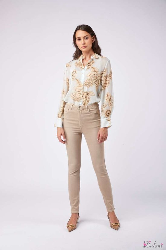 Broek Toxik3 met hoge taille beige L185-158