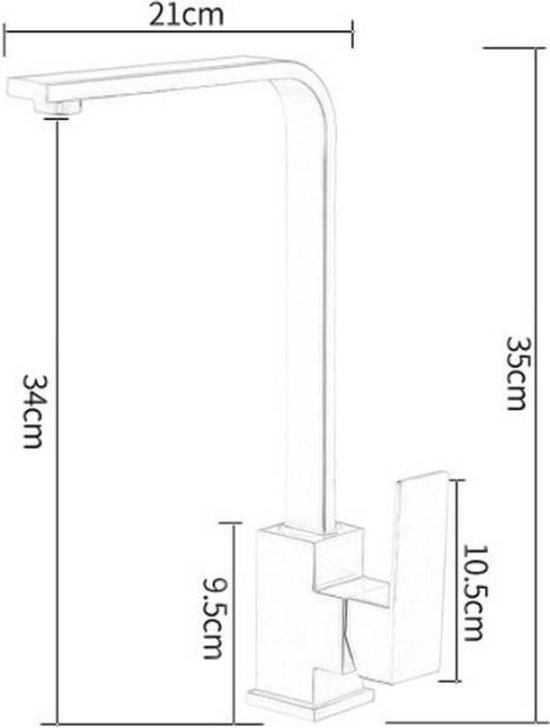 Robinet de cuisine en acier inoxydable - Robinet de cuisine au design élégant