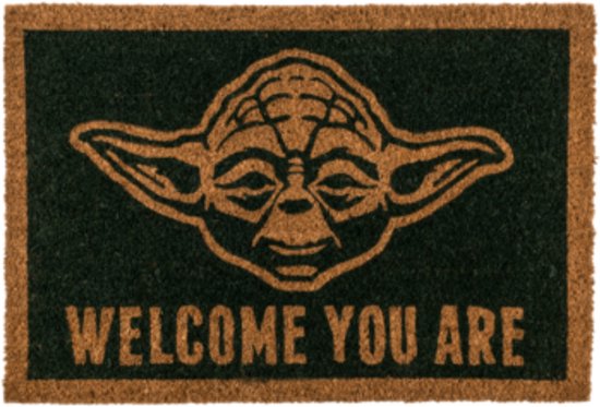 Deurmat Star Wars Yoda - 'Welcome you are' - Groen - Yoda deurmat