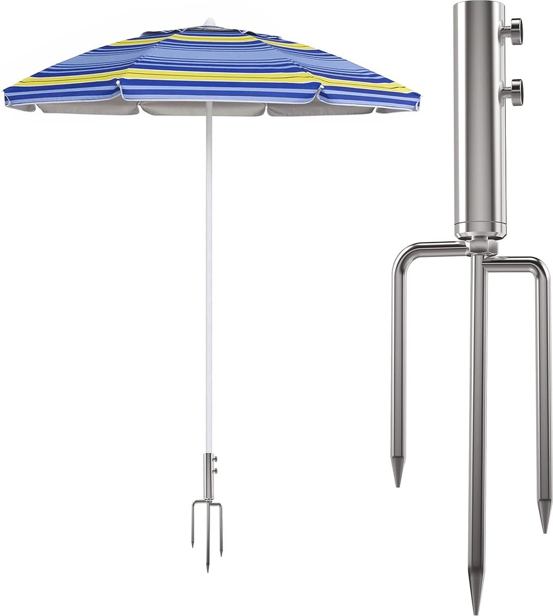 Yaheetech 242 cm Parasol met 14 kg parasolstandaard, romantische tuinparasol met franjes, 8 glasvezelribben, parasol met kwastjes, zwengel, zonwering, terrasparasol, uv-bescherming, crèmewit