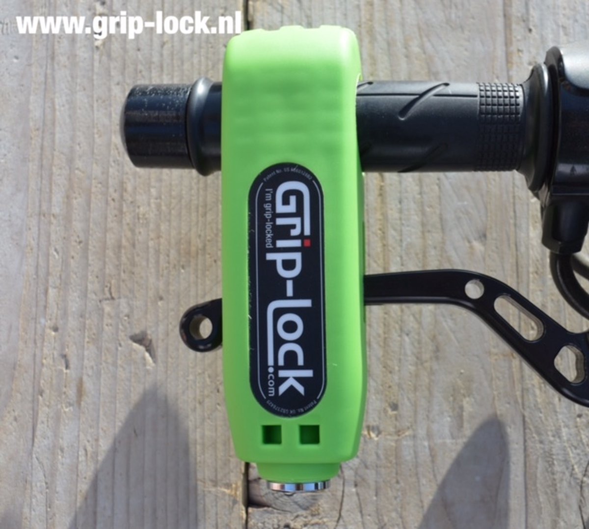 Grip-Lock slot voor motorfietsen en scooters groen