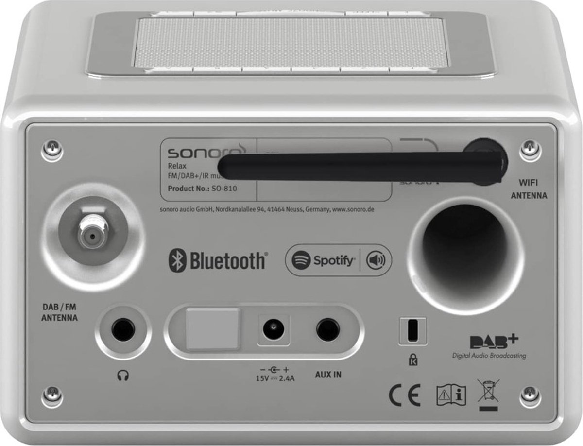 Sonoro Relax X Radio Internet Wi-Fi – Spotify Connect, FM/DAB+, Bluetooth E 3" Altoparlante, Cassa In Legno - 4