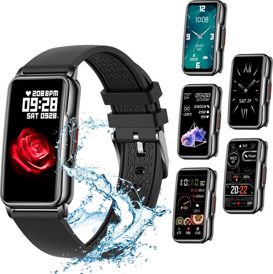 Golden Sound Activity Tracker - Stappenteller - Fitness tracker - Smartwatch - Smartwatches - Dames & Heren - Zwart