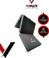 Viper Sports SleepFlex – Professionele opvouwbare turnmat – Yoga – Yogamat – Extra dikke sportmat – Gymnastiekmat – L195xB85xH10 cm – Zwart