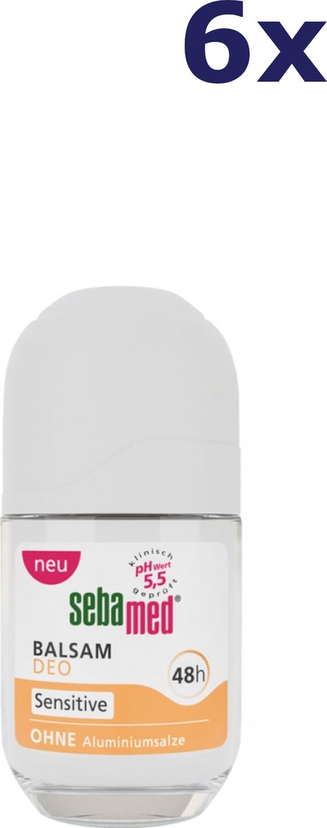 Goedkoopste 6x Sebamed Deo Roll-On Balsam Sensitive 50ml