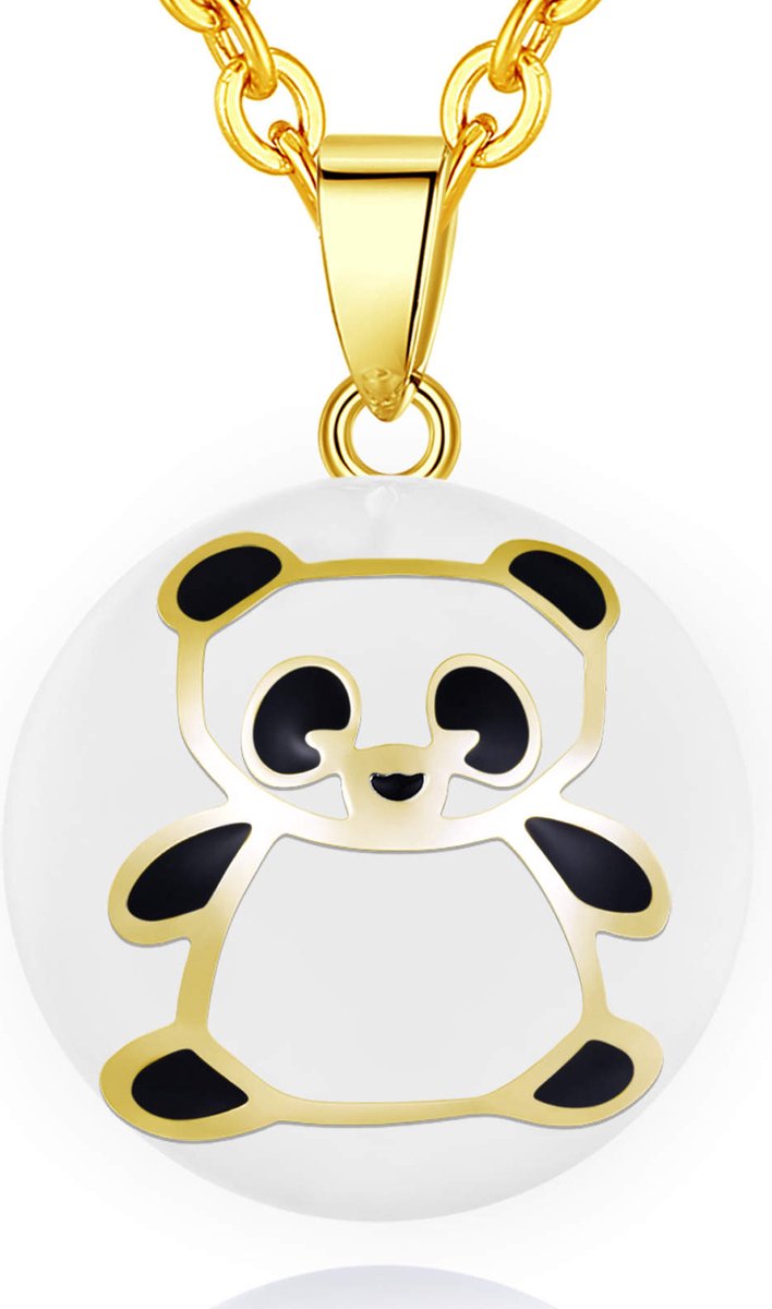 Goedkoopste Clariz zwangerschapsbel Panda goud - zwangerschapsketting - zwangerschapsbelletje - bola