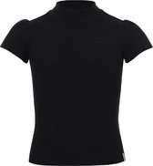 Meisjes t-shirt rib - Bijna zwart