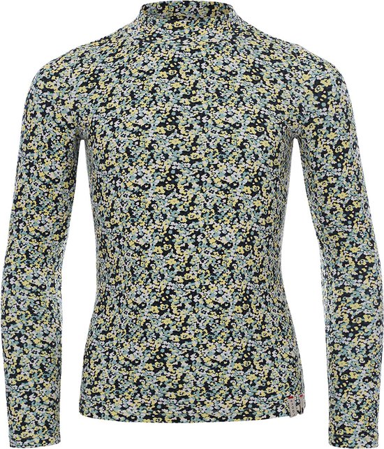 Looxs Revolution 10sixteen Printed Collar T-shirt Ls Tops & T-shirts Meisjes - Shirt - Zwart - Maat 128
