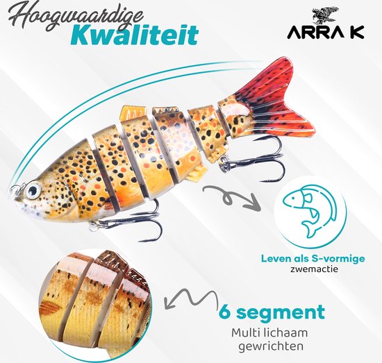 Arra Kids - Realistische kunstaas - hardbait set van 5 stuks - Lure - Roofvissen - lokaas - kunstaas van Arra Kids — afbeelding 5