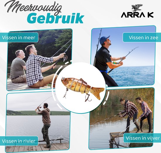 Arra Kids - Realistische kunstaas - hardbait set van 5 stuks - Lure - Roofvissen - lokaas - kunstaas van Arra Kids — afbeelding 2