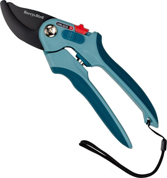 Tuinschaar, handschaar, 20,5 cm (2.66 inch), instelbare grootte bypass-schaar, secateurs met SK5 High Carbon Steel Blades & Safety Lock voor snoeien van bloemen of takken