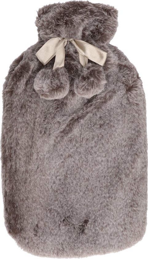 Bouteille D’eau Chaude Avec Housse Fausse Fourrure – 2L – Portable Et Réutilisable