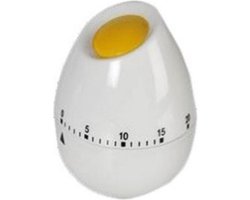 Kookwekker/eierwekker ei met eidooier 8 x 7 cm - Analoge kookwekker