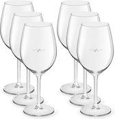 Lot de 6 verres à vin blanc 320 ml et 6 verres à vin rouge 530 ml - Série: Esprit - Royal Leerdam