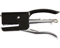 Nietmachine/niettang klein - 10 cm - Nietapparaat tang - zwat - metaal - kinderen en volwassenen