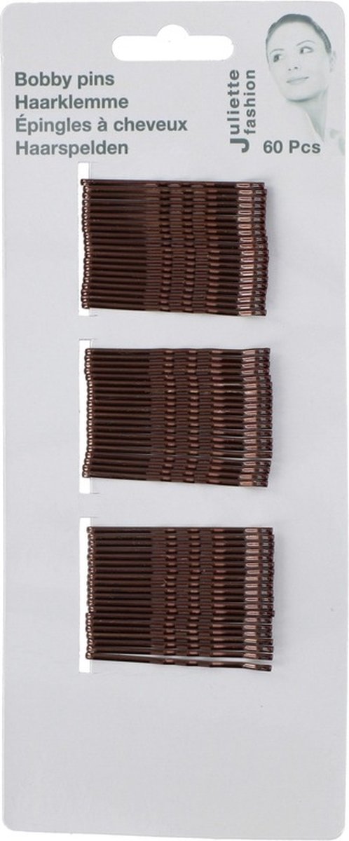 Schuifspeldjes/haarspelden - 60x stuks - koper - metaal - 5 cm - haarklemmen