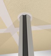 Qbryte Buiszuil V2 - 300 cm - wit - aluminium kabelzuil - optie voor VESA mount en contactdozen - rond - incl voet en topsteun
