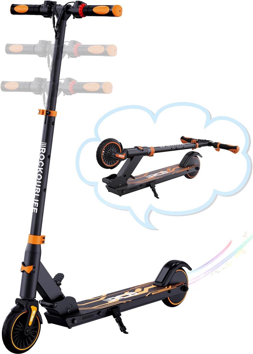 Elektrische Step Kinderen - Kinderstep Inklapbaar -20km/u - 5.5" Wielen - Unisex- Oranje