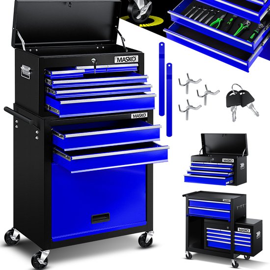Arebos Workshop Trolley with 4 Drawers & Large Storage Compartment | Tool Trolley with Non-Slip Mat, Robust Steel, 2 Castors with Brake | Tool Cabinet for Garage & Workshop (Red Arebos Workshop Trolley with 4 Drawers & Large Storage Compartment | Tool Trolley with Non-Slip Mat, Robust Steel, 2 Castors with Brake | Tool Cabinet for Garage & Workshop (Red