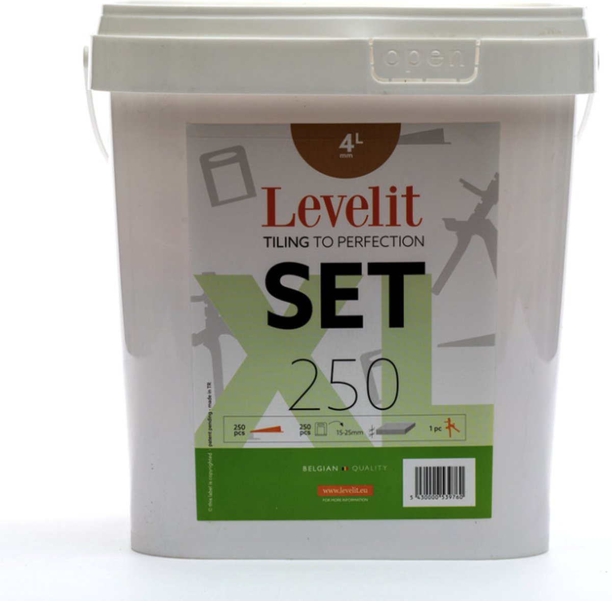 XL by Levelit - Levelling kit XL - Tegeldikte 15-25mm - 4mm - 250 stuks