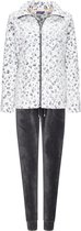 Rebelle dames huispak fleece - maat 46 - Panter - grijs