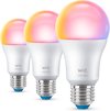 WiZ Lamp 3-pack - Slimme LED-Verlichting - Warm- tot Koelwit Licht - E27 - 60W - mat - Wi-Fi